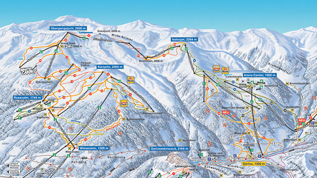 Zillertal Piste Map